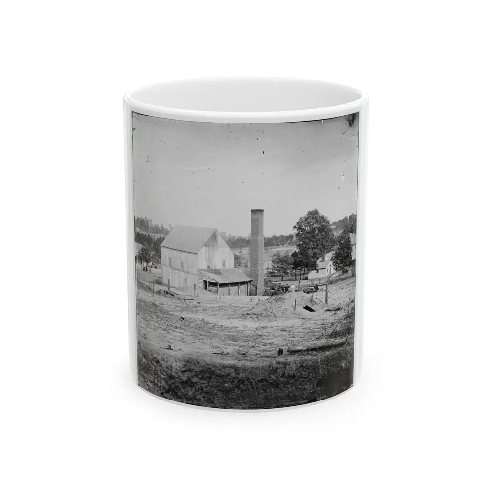 Atlanta, Georgia (Vicinity). Bomb-Proof Shelter (U.S. Civil War) White Coffee Mug-11oz-Go Mug Yourself