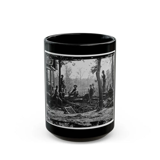 Atlanta, Georgia (Vicinity). Federal Pickets Before The City (U.S. Civil War) Black Coffee Mug-15oz-Go Mug Yourself