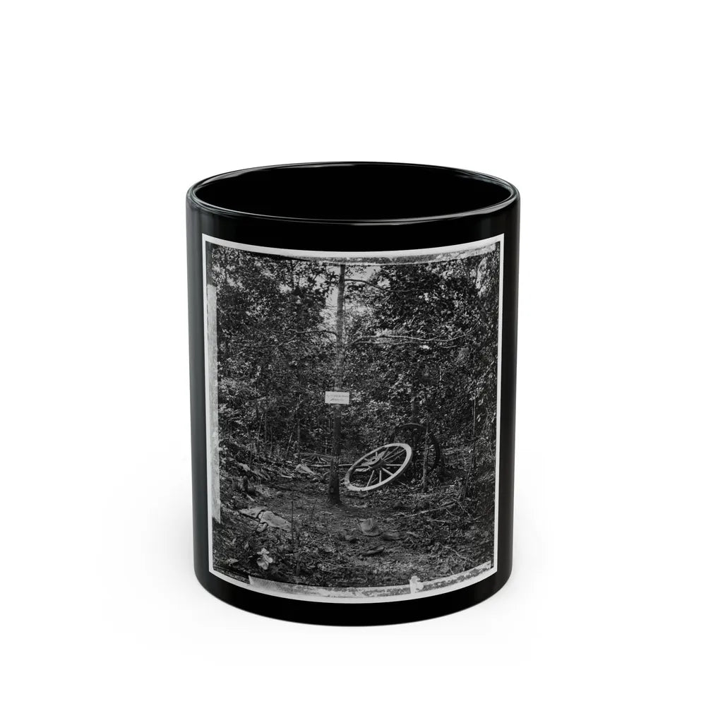 Atlanta, Georgia (Vicinity). Spot In Woods Where Gen. James B. Mcpherson Was Killed, July 22, 1864-2 (U.S. Civil War) Black Coffee Mug-11oz-Go Mug Yourself