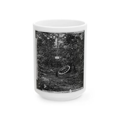 Atlanta, Georgia (Vicinity). Spot In Woods Where Gen. James B. Mcpherson Was Killed, July 22, 1864-2 (U.S. Civil War) White Coffee Mug-15oz-Go Mug Yourself