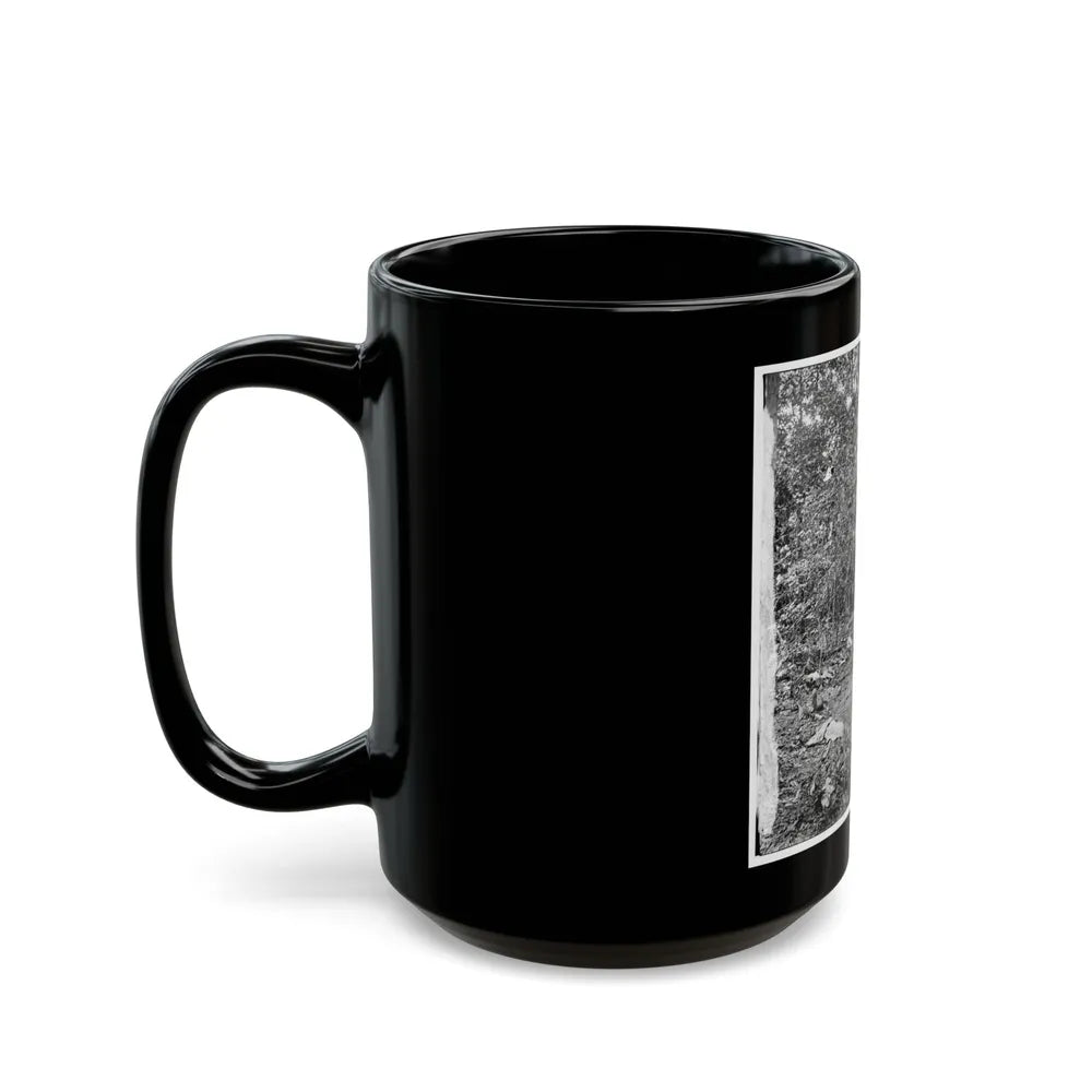 Atlanta, Georgia (Vicinity). Spot In Woods Where Gen. James B. Mcpherson Was Killed, July 22, 1864 (U.S. Civil War) Black Coffee Mug-Go Mug Yourself