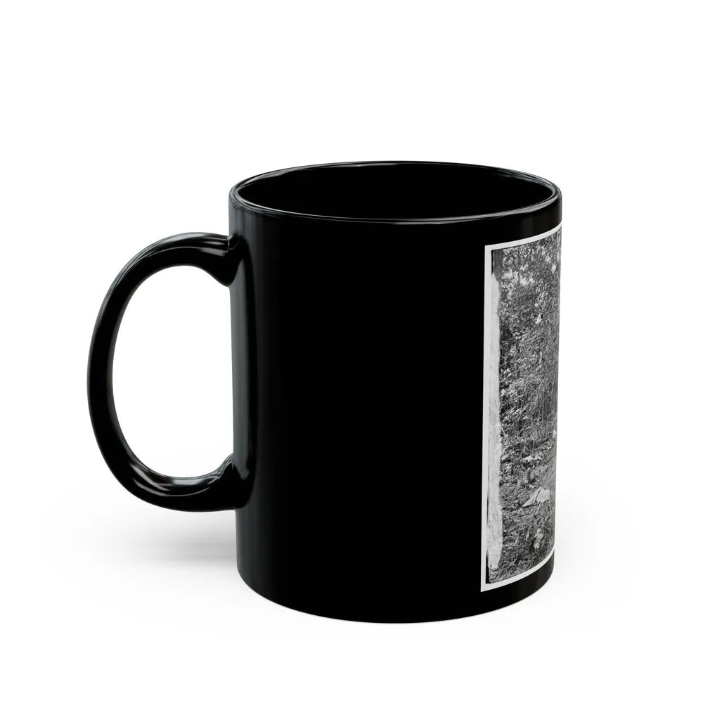 Atlanta, Georgia (Vicinity). Spot In Woods Where Gen. James B. Mcpherson Was Killed, July 22, 1864 (U.S. Civil War) Black Coffee Mug-Go Mug Yourself