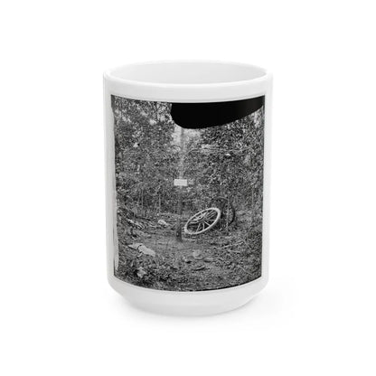 Atlanta, Georgia (Vicinity). Spot In Woods Where Gen. James B. Mcpherson Was Killed, July 22, 1864 (U.S. Civil War) White Coffee Mug-15oz-Go Mug Yourself