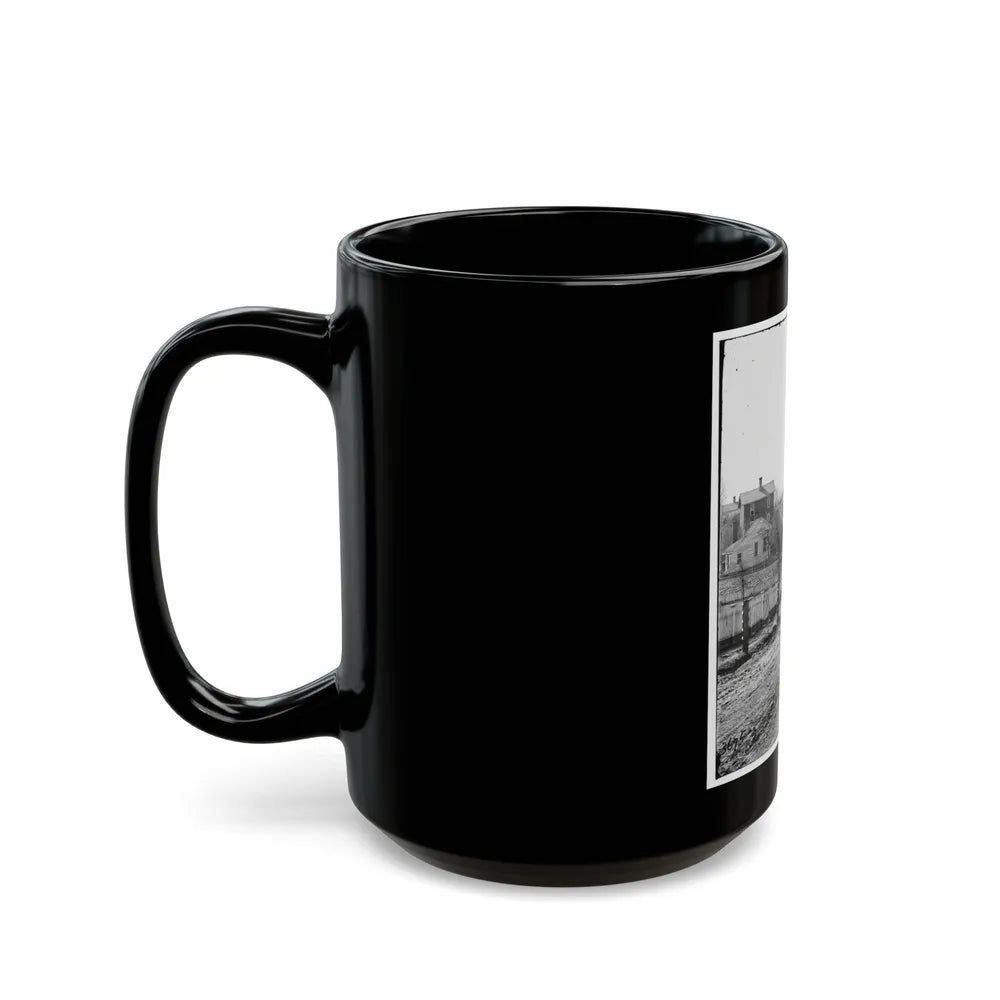 Atlanta, Georgia (Vicinity). View Of Houses (U.S. Civil War) Black Coffee Mug-Go Mug Yourself