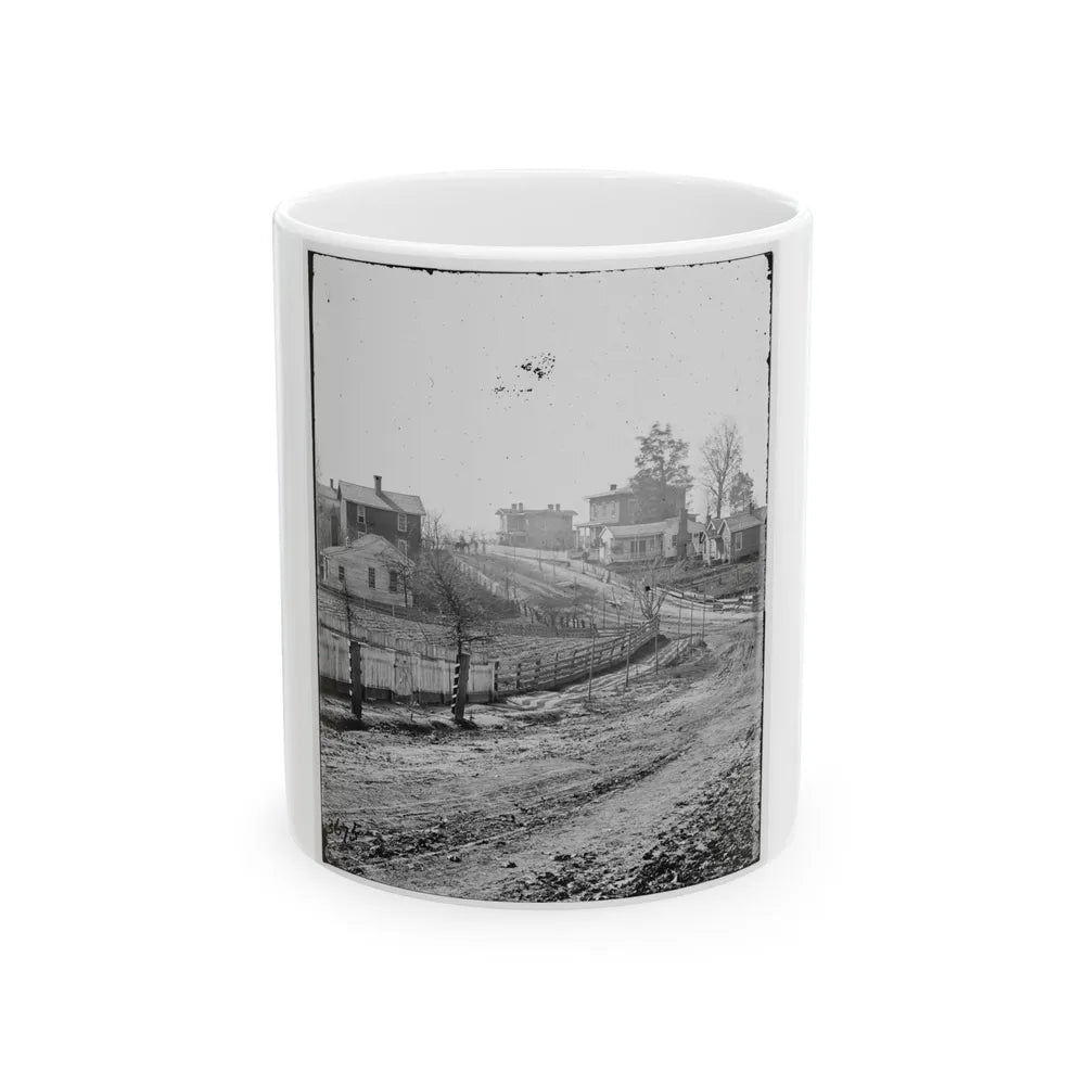 Atlanta, Georgia (Vicinity). View Of Houses (U.S. Civil War) White Coffee Mug-11oz-Go Mug Yourself