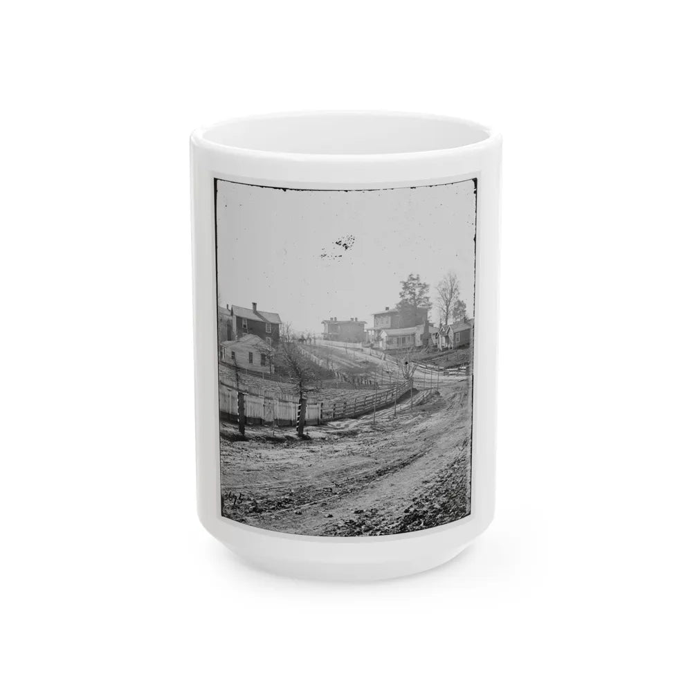 Atlanta, Georgia (Vicinity). View Of Houses (U.S. Civil War) White Coffee Mug-15oz-Go Mug Yourself