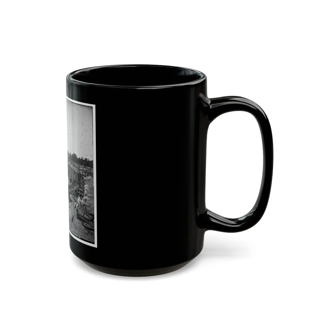 Atlanta, Georgia. Confederate Fort In Front Of Atlanta-2 (U.S. Civil War) Black Coffee Mug-Go Mug Yourself