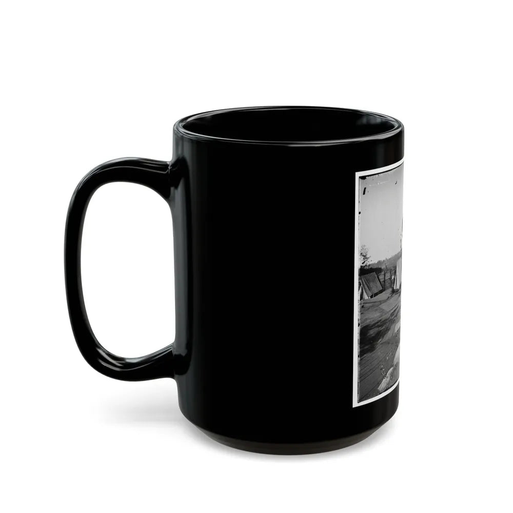 Atlanta, Georgia. Confederate Fort In Front Of Atlanta-2 (U.S. Civil War) Black Coffee Mug-Go Mug Yourself