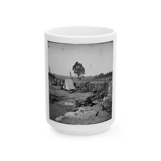 Atlanta, Georgia. Confederate Fort In Front Of Atlanta-2 (U.S. Civil War) White Coffee Mug-15oz-Go Mug Yourself