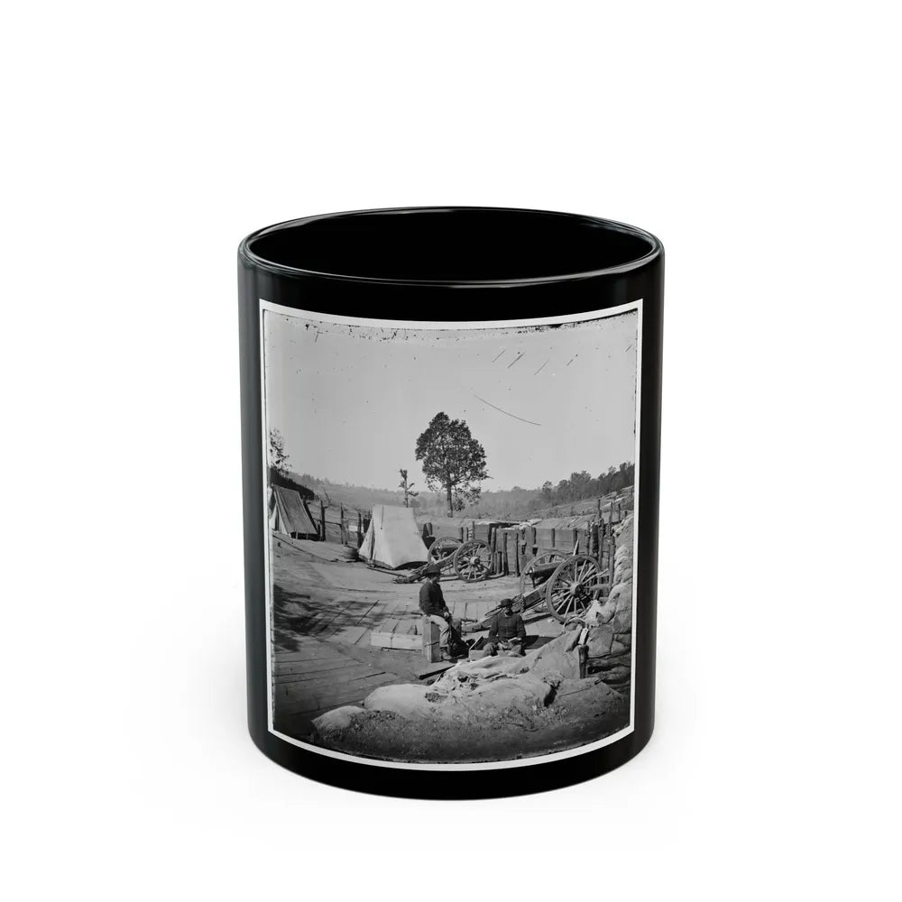 Atlanta, Georgia. Confederate Fort In Front Of Atlanta-3 (U.S. Civil War) Black Coffee Mug-11oz-Go Mug Yourself