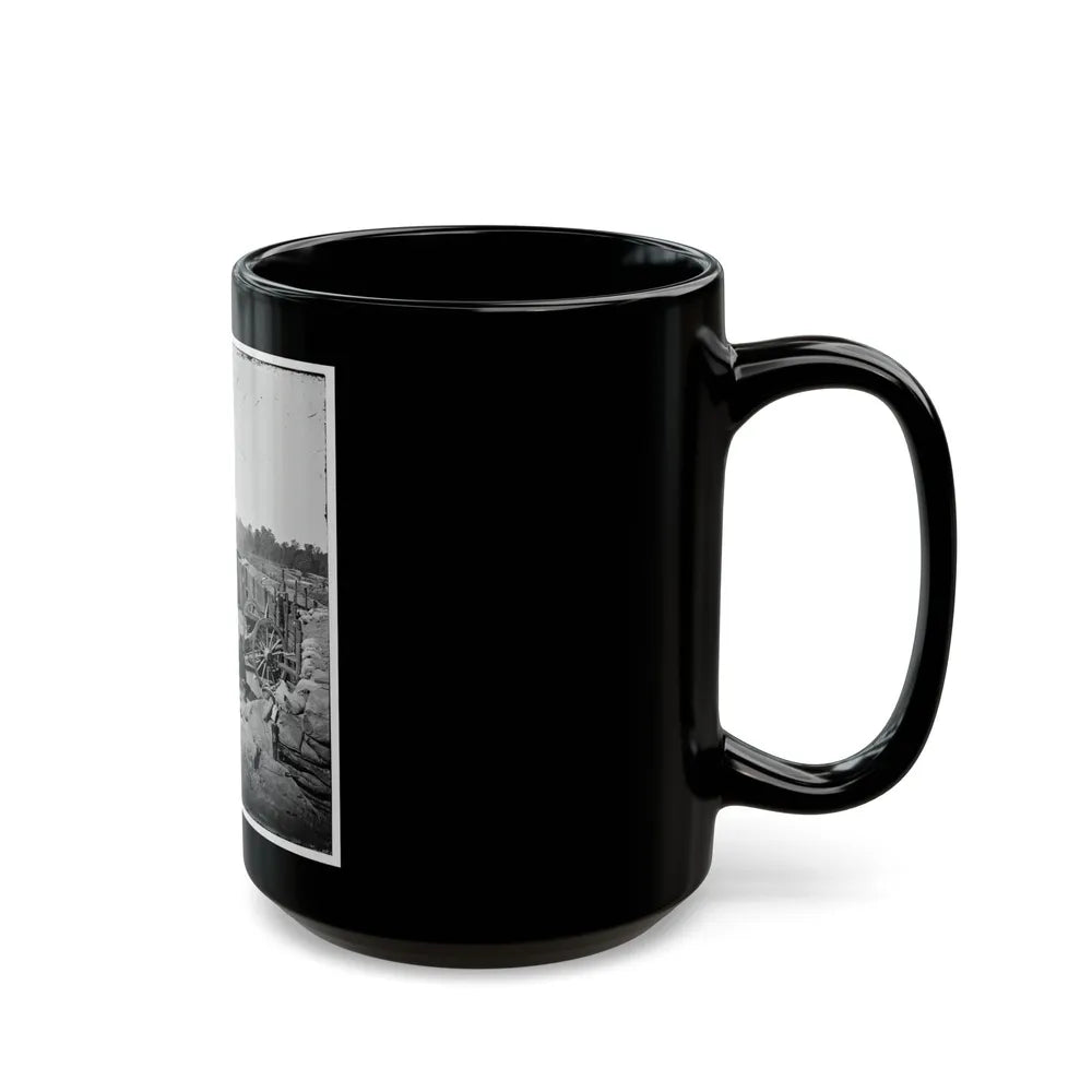 Atlanta, Georgia. Confederate Fort In Front Of Atlanta-3 (U.S. Civil War) Black Coffee Mug-Go Mug Yourself