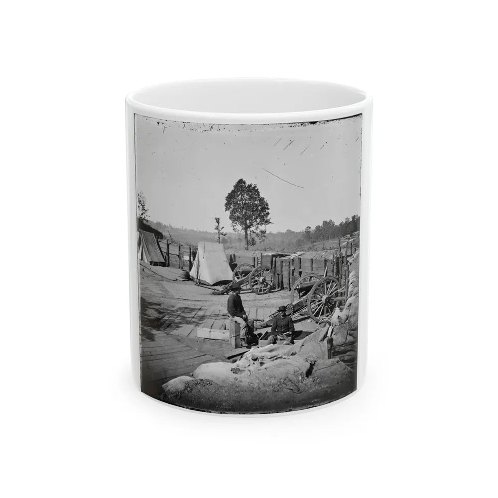 Atlanta, Georgia. Confederate Fort In Front Of Atlanta-3 (U.S. Civil War) White Coffee Mug-11oz-Go Mug Yourself