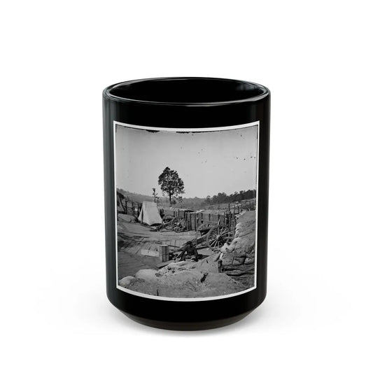 Atlanta, Georgia. Confederate Fort In Front Of Atlanta (U.S. Civil War) Black Coffee Mug-15oz-Go Mug Yourself