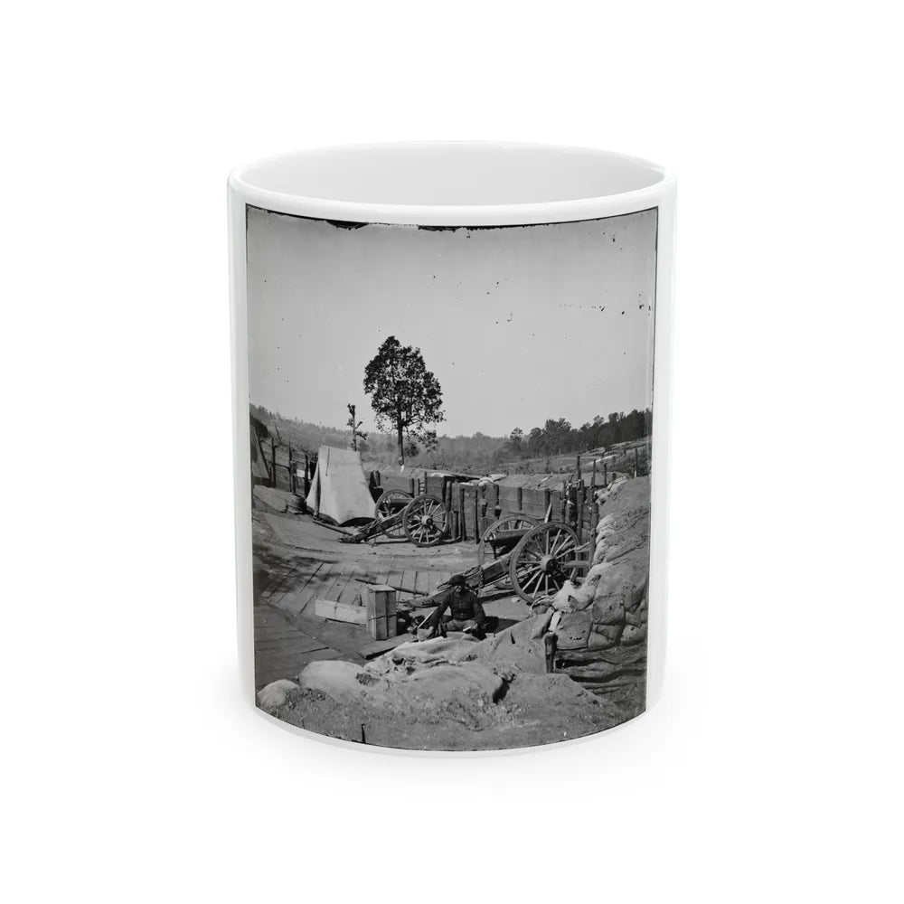 Atlanta, Georgia. Confederate Fort In Front Of Atlanta (U.S. Civil War) White Coffee Mug-11oz-Go Mug Yourself