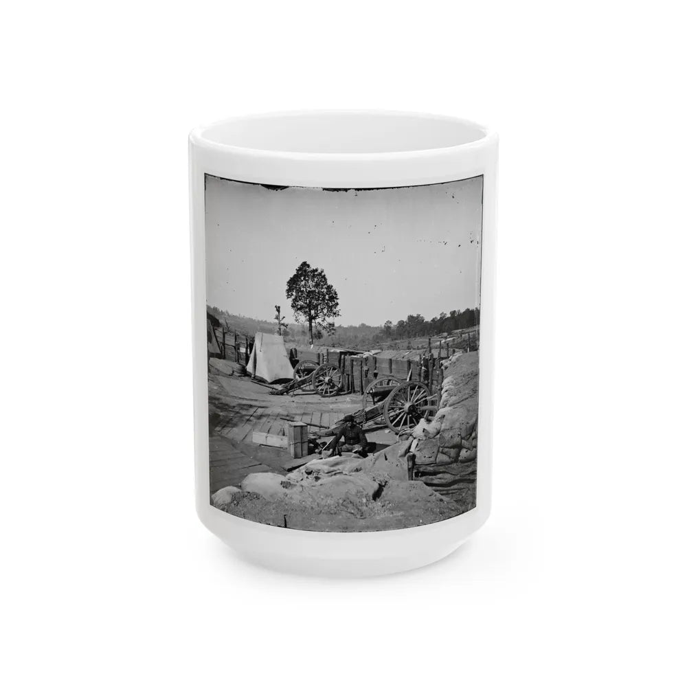 Atlanta, Georgia. Confederate Fort In Front Of Atlanta (U.S. Civil War) White Coffee Mug-15oz-Go Mug Yourself