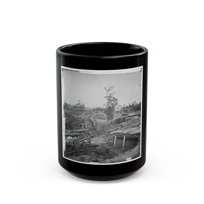 Atlanta, Georgia. Confederate Fortifications With Potter House In The Distance (U.S. Civil War) Black Coffee Mug-15oz-Go Mug Yourself