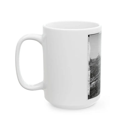 Atlanta, Georgia. Confederate Fortifications With Potter House In The Distance (U.S. Civil War) White Coffee Mug-Go Mug Yourself