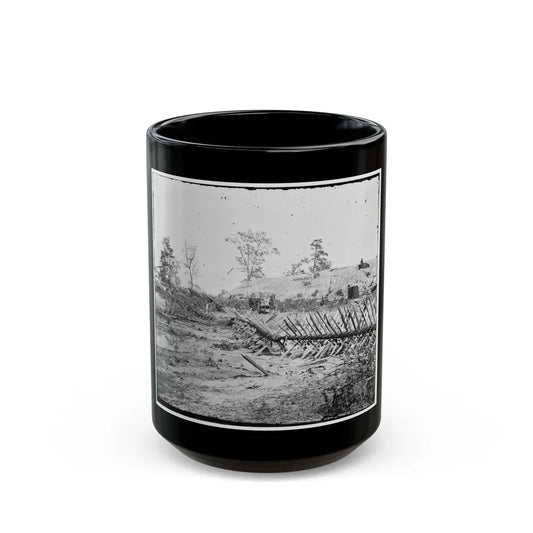 Atlanta, Georgia. Confederate Fortifications. (Shown Is Barnard's Wagon And Portable Darkroom) (U.S. Civil War) Black Coffee Mug-15oz-Go Mug Yourself