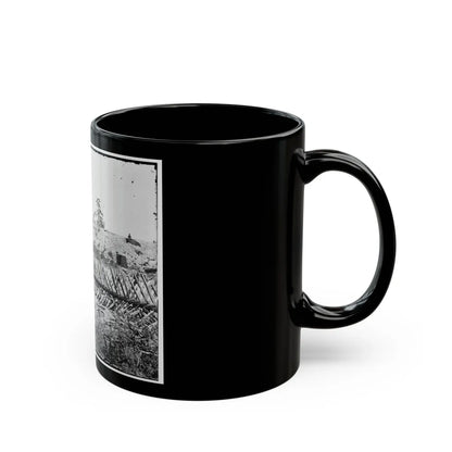 Atlanta, Georgia. Confederate Fortifications. (Shown Is Barnard's Wagon And Portable Darkroom) (U.S. Civil War) Black Coffee Mug-Go Mug Yourself