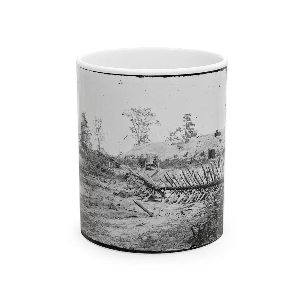 Atlanta, Georgia. Confederate Fortifications. (Shown Is Barnard's Wagon And Portable Darkroom) (U.S. Civil War) White Coffee Mug-11oz-Go Mug Yourself