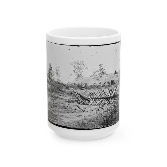 Atlanta, Georgia. Confederate Fortifications. (Shown Is Barnard's Wagon And Portable Darkroom) (U.S. Civil War) White Coffee Mug-15oz-Go Mug Yourself