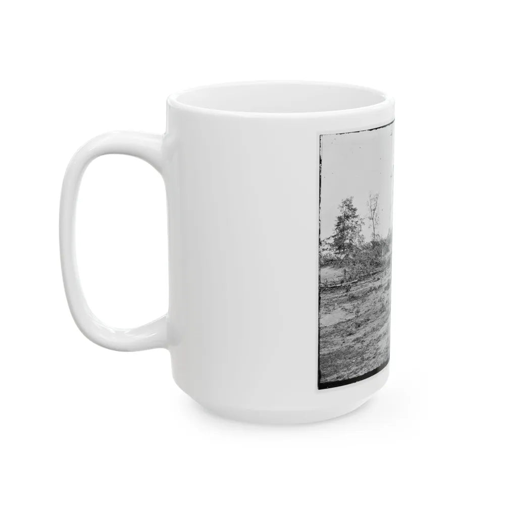 Atlanta, Georgia. Confederate Fortifications. (Shown Is Barnard's Wagon And Portable Darkroom) (U.S. Civil War) White Coffee Mug-Go Mug Yourself