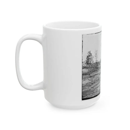 Atlanta, Georgia. Confederate Fortifications. (Shown Is Barnard's Wagon And Portable Darkroom) (U.S. Civil War) White Coffee Mug-Go Mug Yourself