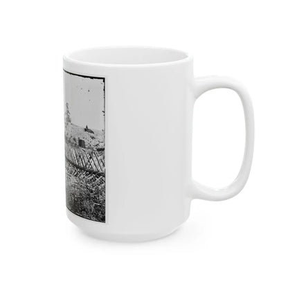 Atlanta, Georgia. Confederate Fortifications. (Shown Is Barnard's Wagon And Portable Darkroom) (U.S. Civil War) White Coffee Mug-Go Mug Yourself