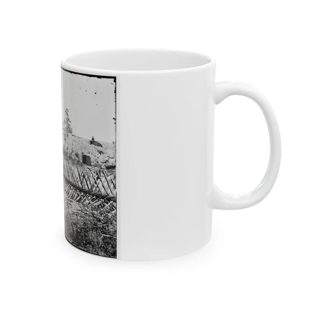 Atlanta, Georgia. Confederate Fortifications. (Shown Is Barnard's Wagon And Portable Darkroom) (U.S. Civil War) White Coffee Mug-Go Mug Yourself