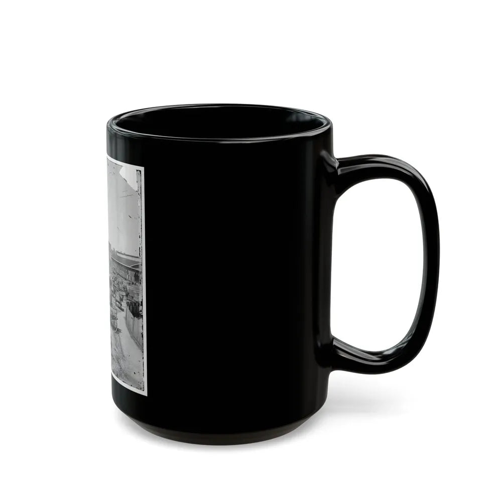 Atlanta, Georgia. Federal Army Wagons Railroad Depot (U.S. Civil War) Black Coffee Mug-Go Mug Yourself