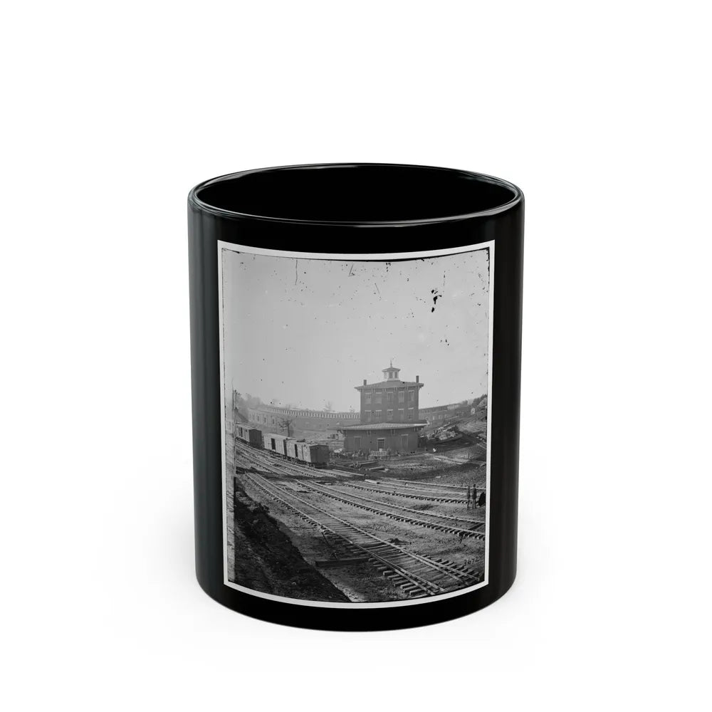 Atlanta, Georgia. Railroad Roundhouse (U.S. Civil War) Black Coffee Mug-11oz-Go Mug Yourself