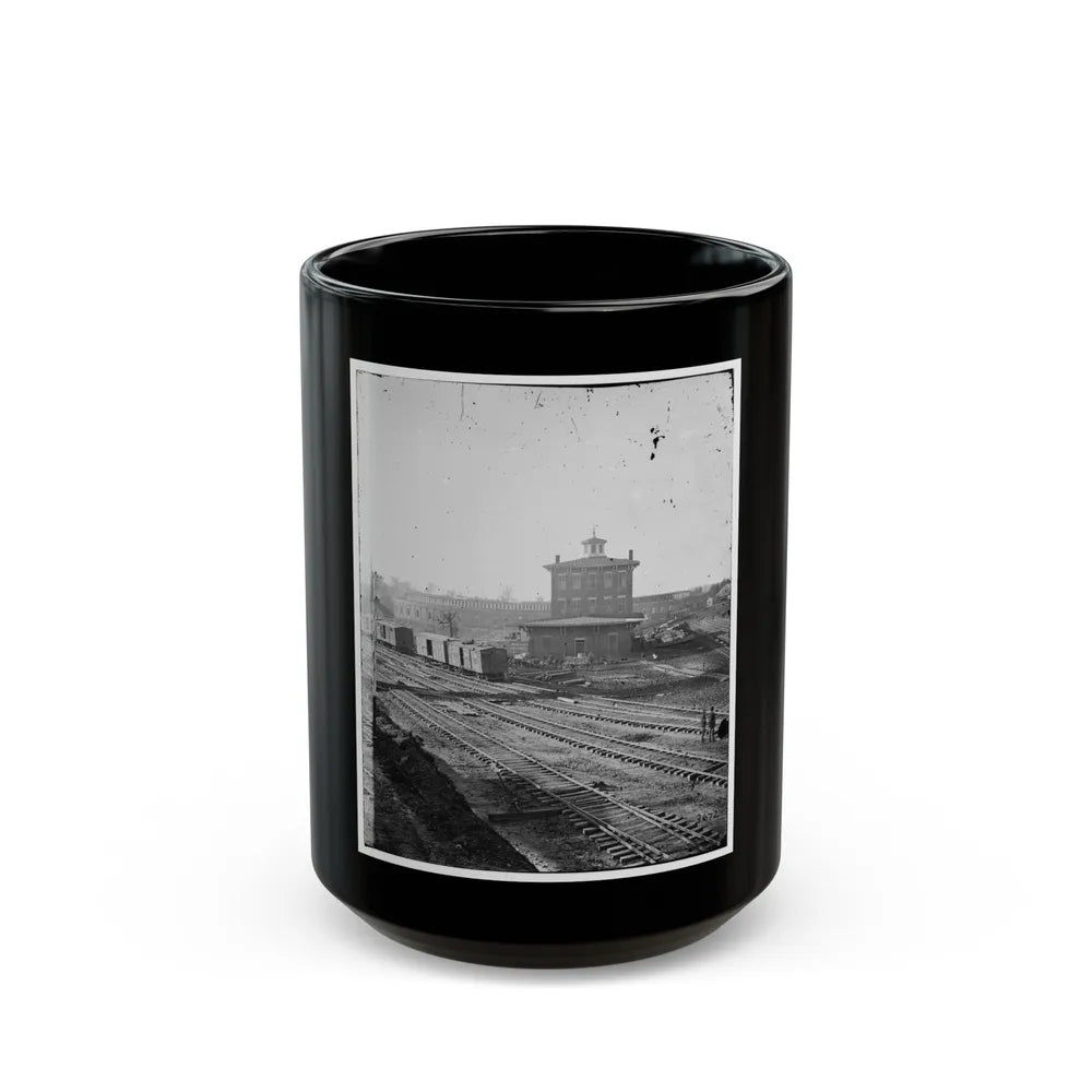 Atlanta, Georgia. Railroad Roundhouse (U.S. Civil War) Black Coffee Mug-15oz-Go Mug Yourself