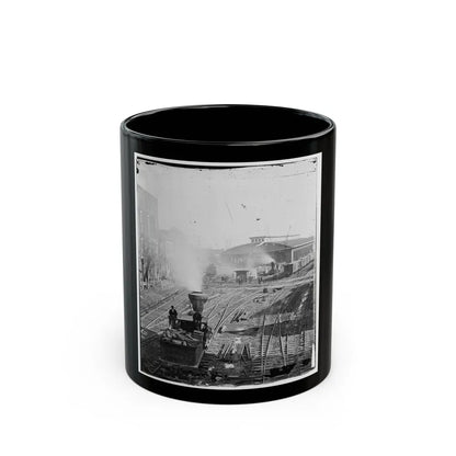 Atlanta, Georgia. Railroad Yards (U.S. Civil War) Black Coffee Mug-11oz-Go Mug Yourself