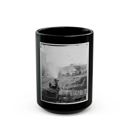 Atlanta, Georgia. Railroad Yards (U.S. Civil War) Black Coffee Mug-15oz-Go Mug Yourself