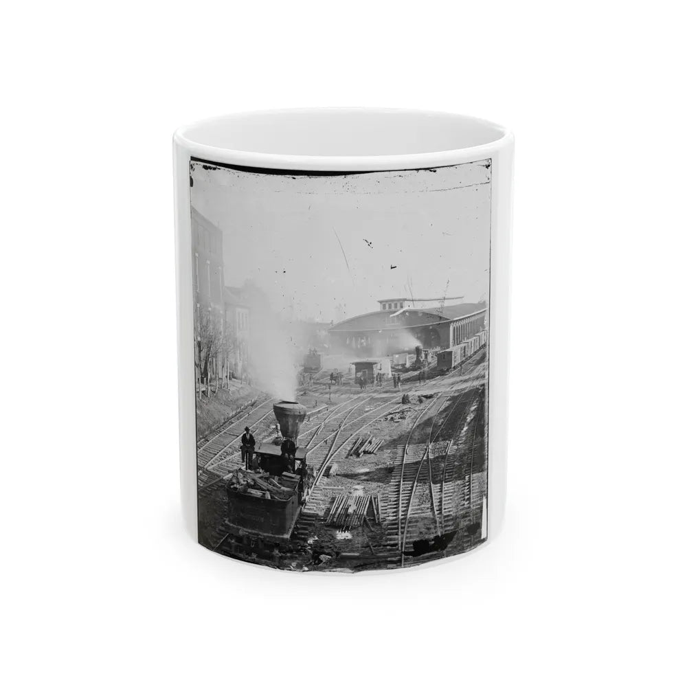 Atlanta, Georgia. Railroad Yards (U.S. Civil War) White Coffee Mug-11oz-Go Mug Yourself