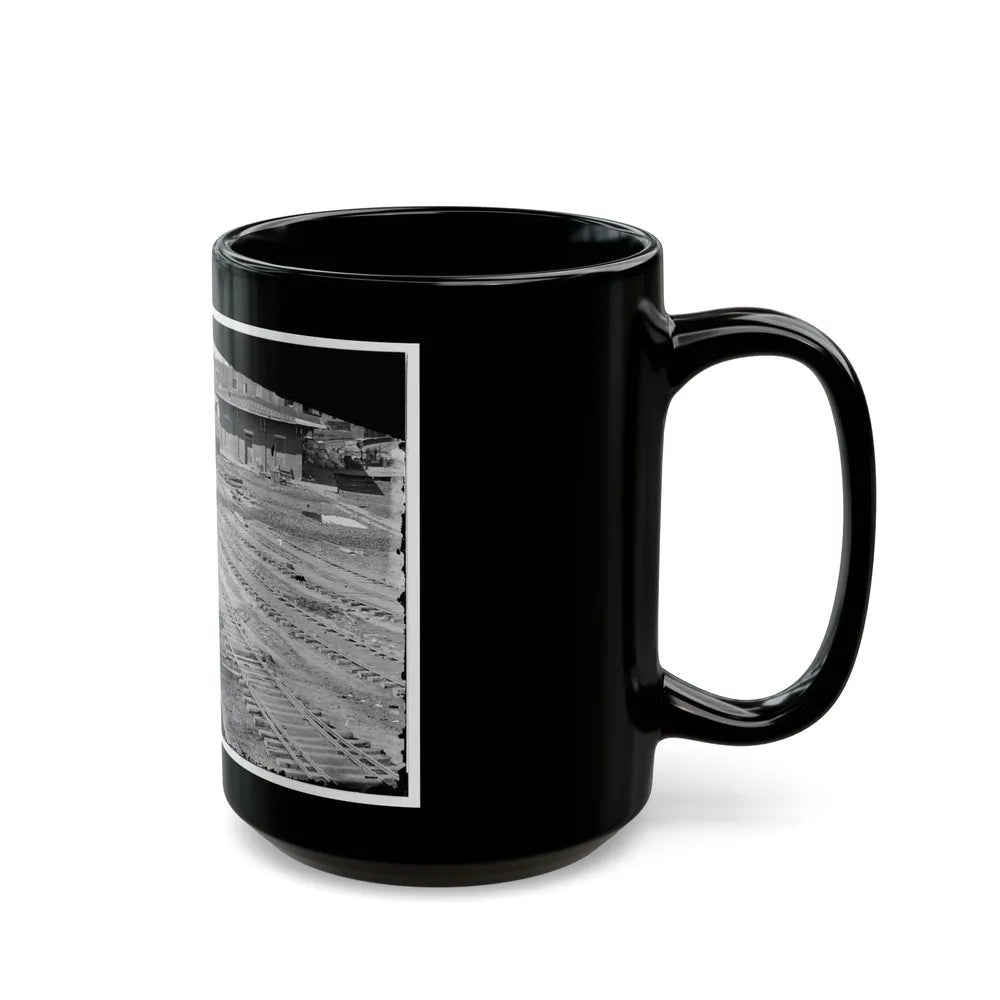 Atlanta, Georgia. Ruins Of Depot, Blown Up On Sherman's Departure (U.S. Civil War) Black Coffee Mug-Go Mug Yourself