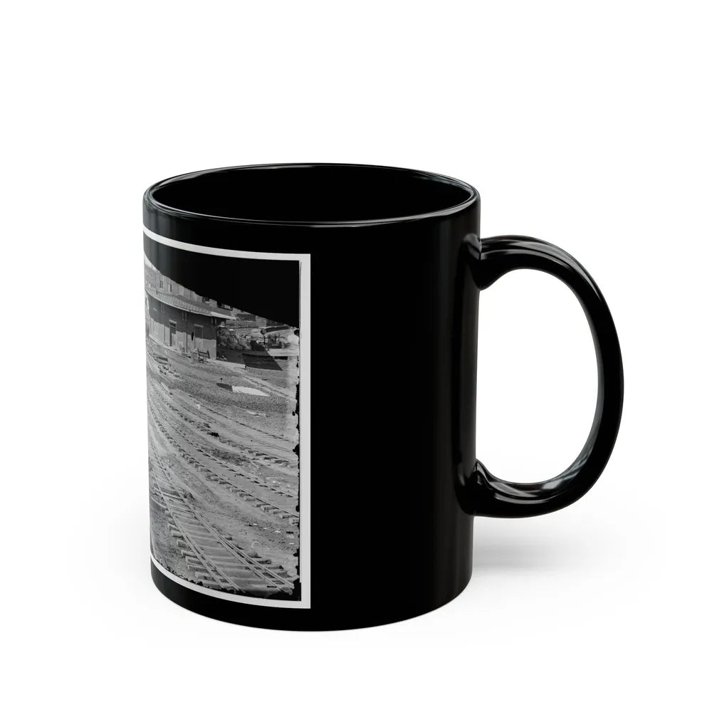 Atlanta, Georgia. Ruins Of Depot, Blown Up On Sherman's Departure (U.S. Civil War) Black Coffee Mug-Go Mug Yourself