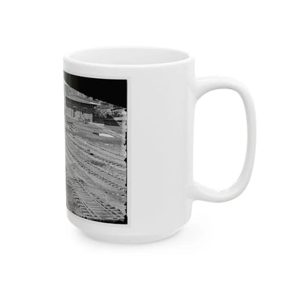 Atlanta, Georgia. Ruins Of Depot, Blown Up On Sherman's Departure (U.S. Civil War) White Coffee Mug-Go Mug Yourself