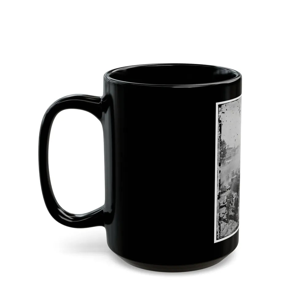 Atlanta, Georgia. Sherman's Men Destroying Railroad-2 (U.S. Civil War) Black Coffee Mug-Go Mug Yourself