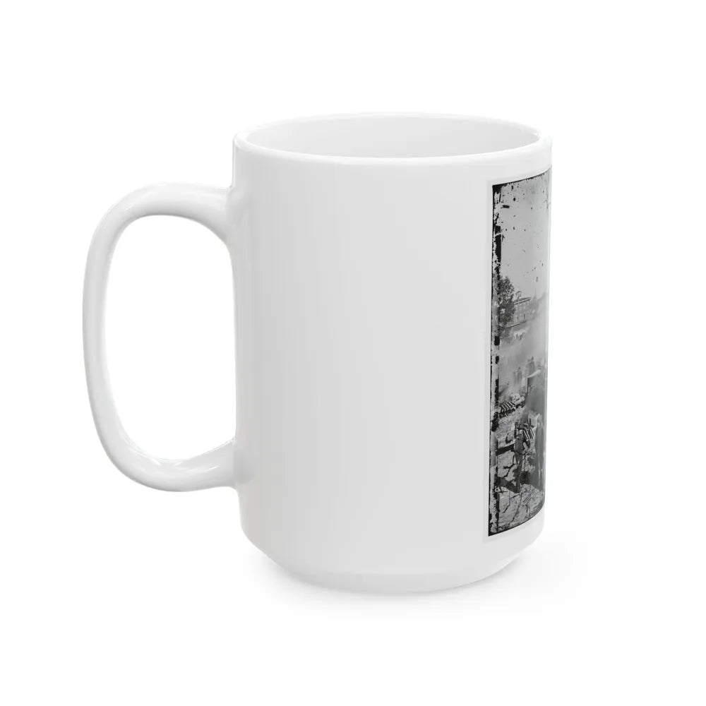 Atlanta, Georgia. Sherman's Men Destroying Railroad-2 (U.S. Civil War) White Coffee Mug-Go Mug Yourself