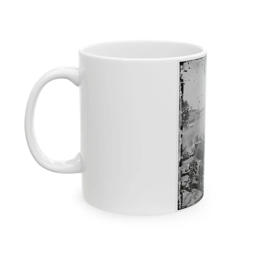 Atlanta, Georgia. Sherman's Men Destroying Railroad-2 (U.S. Civil War) White Coffee Mug-Go Mug Yourself