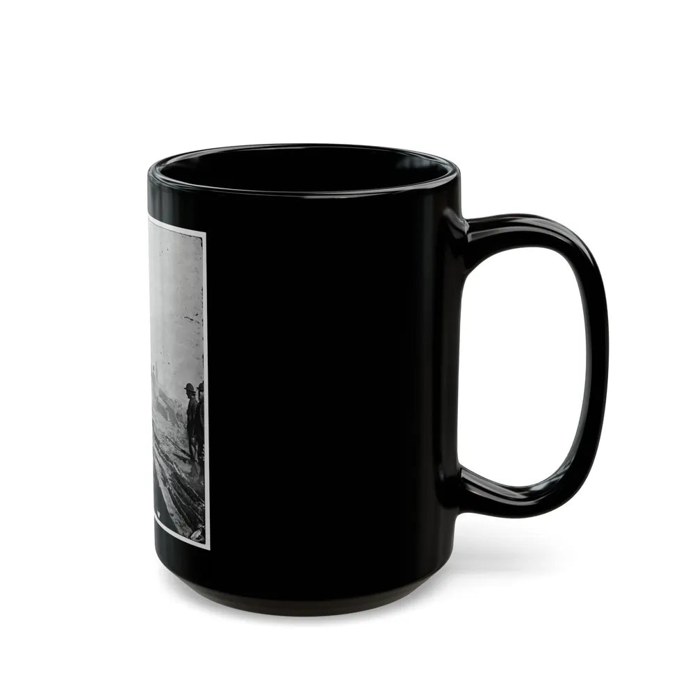 Atlanta, Georgia. Sherman's Men Destroying Railroad (U.S. Civil War) Black Coffee Mug-Go Mug Yourself