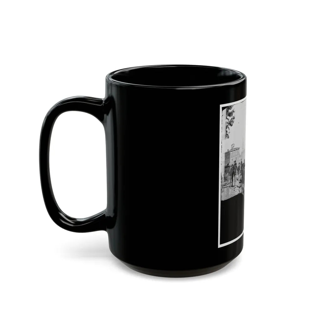 Atlanta, Georgia. Sherman's Men Destroying Railroad (U.S. Civil War) Black Coffee Mug-Go Mug Yourself