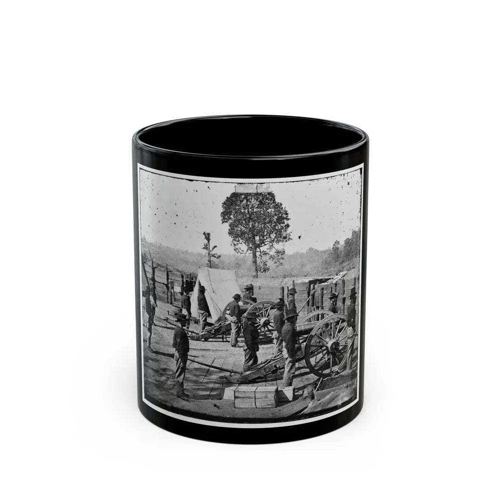 Atlanta, Georgia. Sherman's Men In Confederate Fort-2 (U.S. Civil War) Black Coffee Mug-11oz-Go Mug Yourself