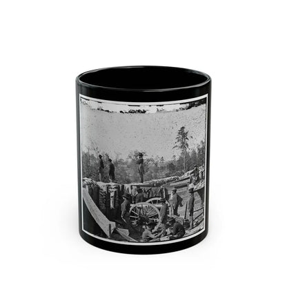 Atlanta, Georgia. Sherman's Men In Confederate Fort East Of Atlanta (U.S. Civil War) Black Coffee Mug-11oz-Go Mug Yourself