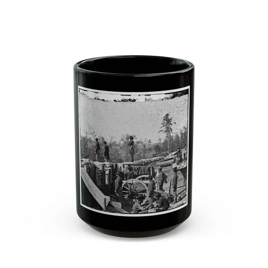 Atlanta, Georgia. Sherman's Men In Confederate Fort East Of Atlanta (U.S. Civil War) Black Coffee Mug-15oz-Go Mug Yourself