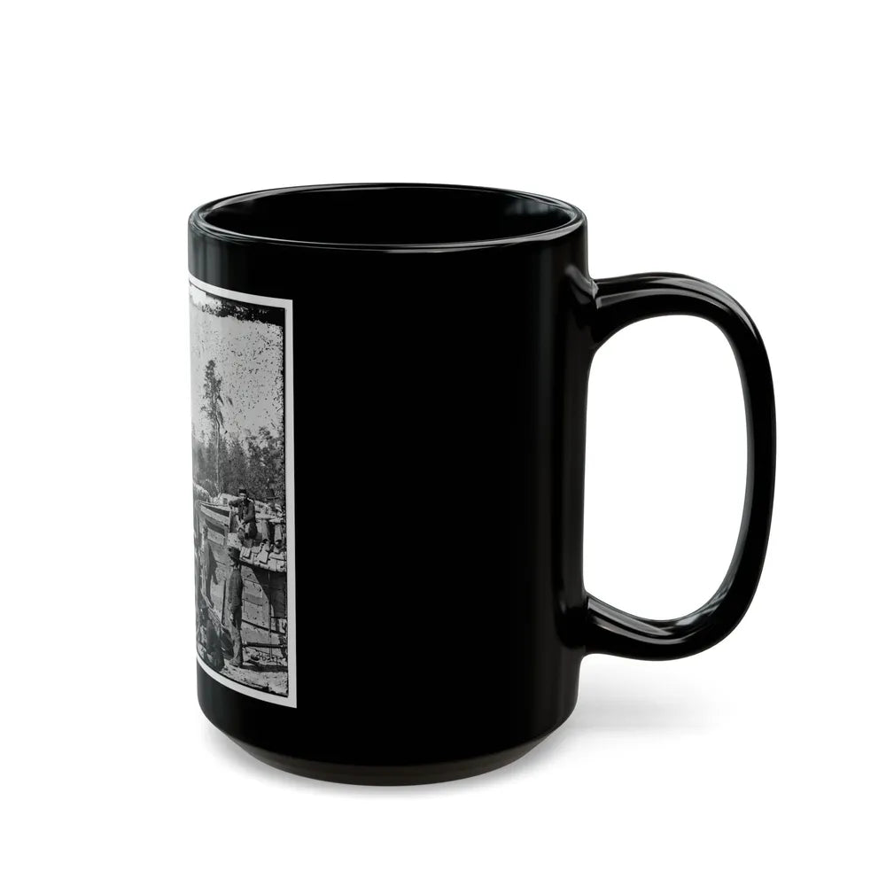 Atlanta, Georgia. Sherman's Men In Confederate Fort East Of Atlanta (U.S. Civil War) Black Coffee Mug-Go Mug Yourself