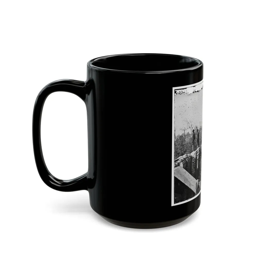 Atlanta, Georgia. Sherman's Men In Confederate Fort East Of Atlanta (U.S. Civil War) Black Coffee Mug-Go Mug Yourself