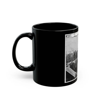 Atlanta, Georgia. Sherman's Men In Confederate Fort East Of Atlanta (U.S. Civil War) Black Coffee Mug-Go Mug Yourself