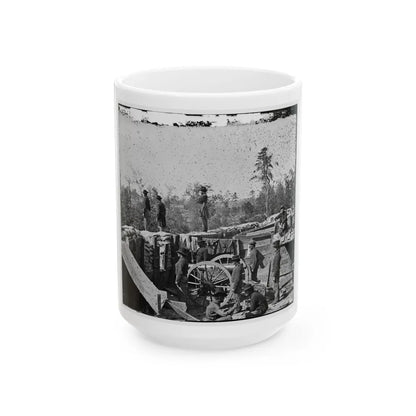 Atlanta, Georgia. Sherman's Men In Confederate Fort East Of Atlanta (U.S. Civil War) White Coffee Mug-15oz-Go Mug Yourself